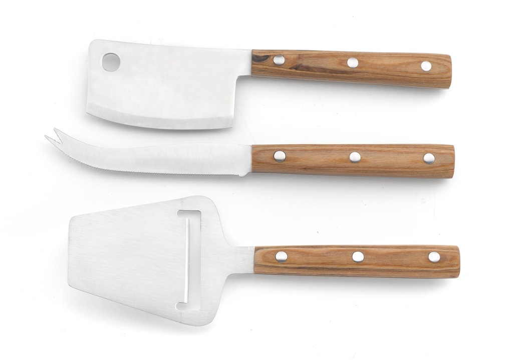 Set à couteaux Reggio pr fromages, manche clair