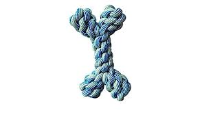Jouet pour chien naturel os corde bleu