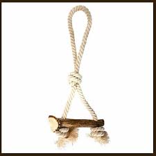 Jouet BARF naturel Corde et bois de cerf M