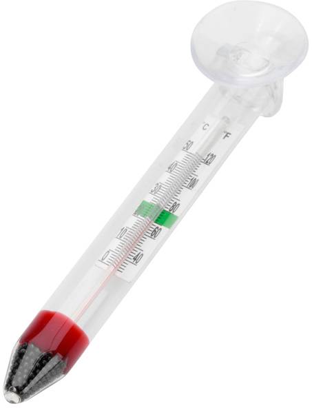 Thermomètre verre. ventouse 0-42 degrés