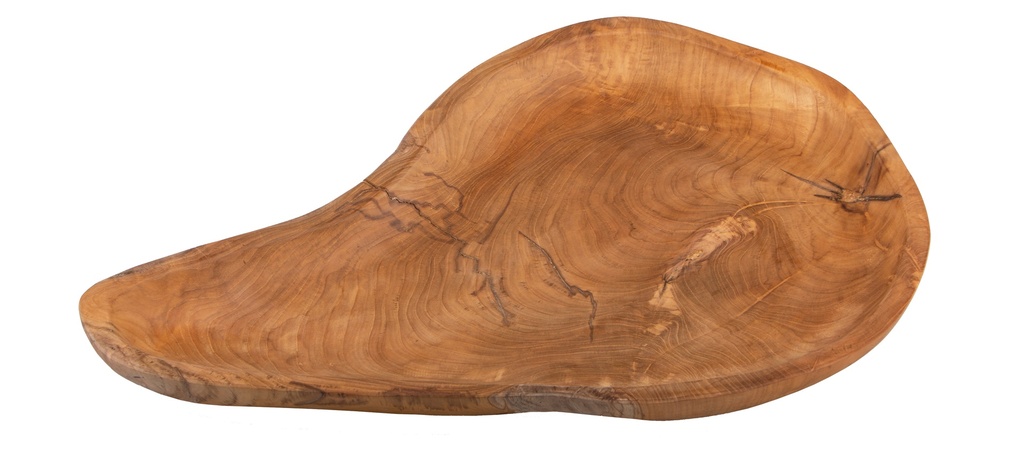 Coupe à fruits nature en teck