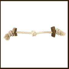 Jouet BARF naturel Corde et PM bois de cerf M