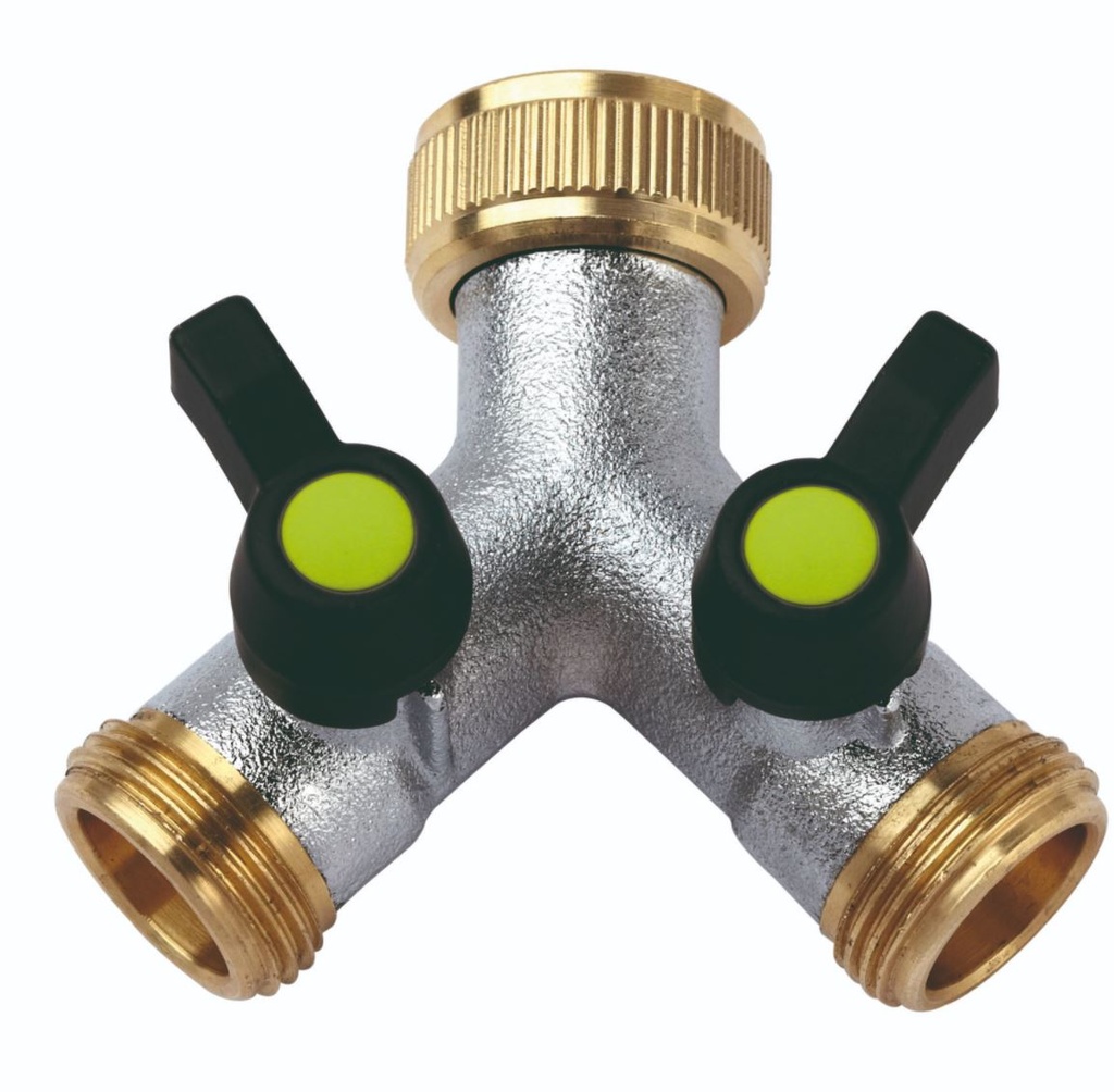 Robinet à 2 voies en Y réglables 3/4