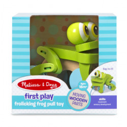 First Play Grenouille Sauteuse A Tirer En Bois