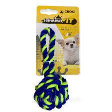 Jouet chien  Mini ball  verte et bleu