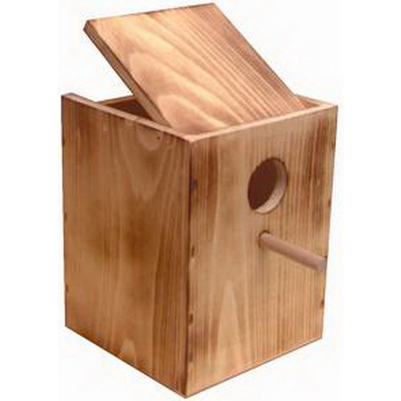 Nichoir pour inséparables 17x17x22cm