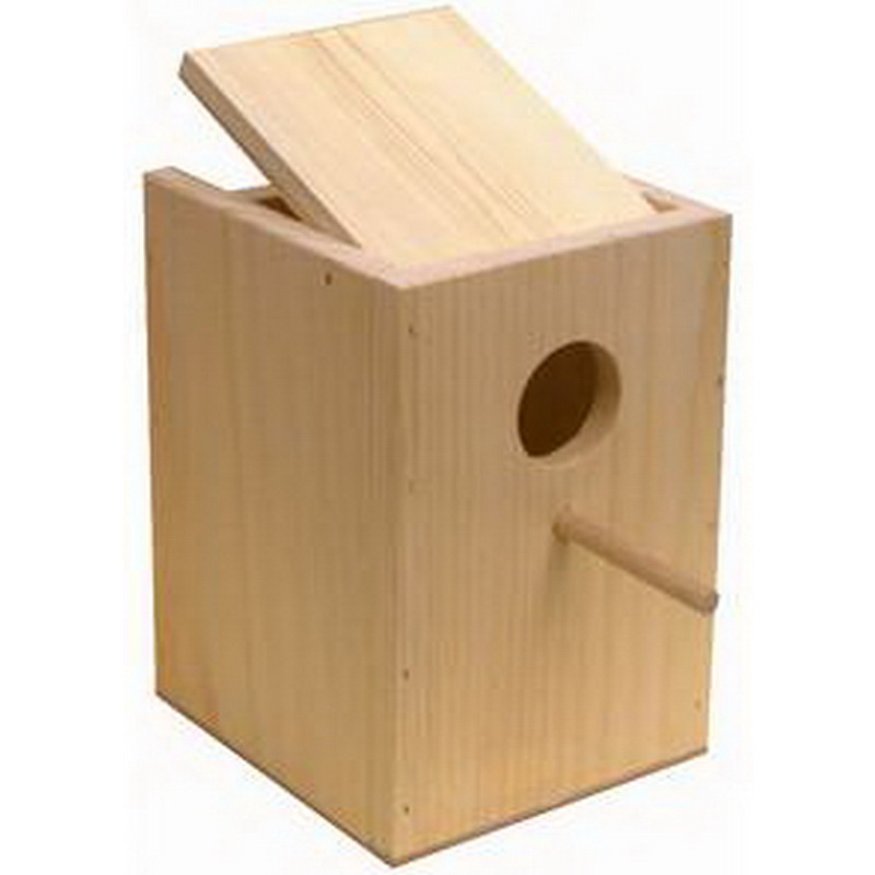 Nichoir vertical bois perruche13x14x19cm