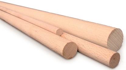 Perchoirs en bois rond. hêtre 1 m Ø12 mm