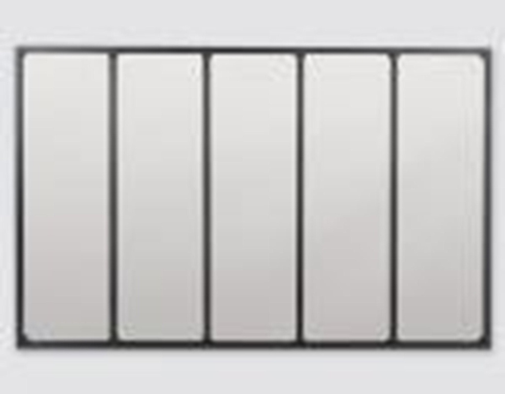 miroir jardin noir rivets 140x90cm