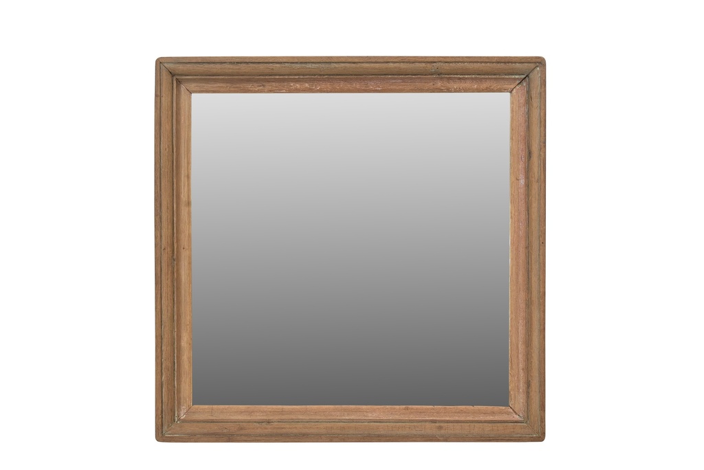 Miroir carré en teck ancien
