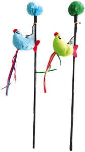 Jouet chat canne à pêche  bird