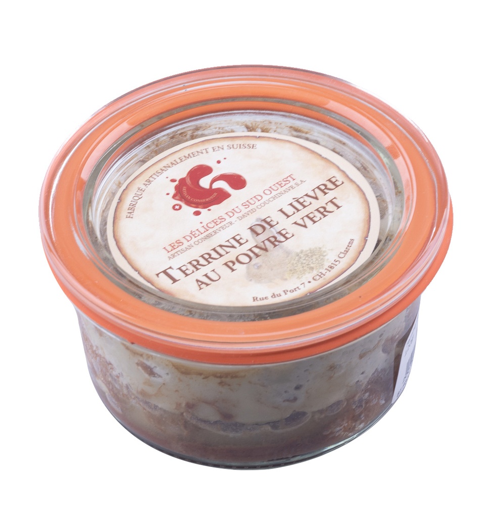 Terrine de Lièvre au Poivre vert 120gr