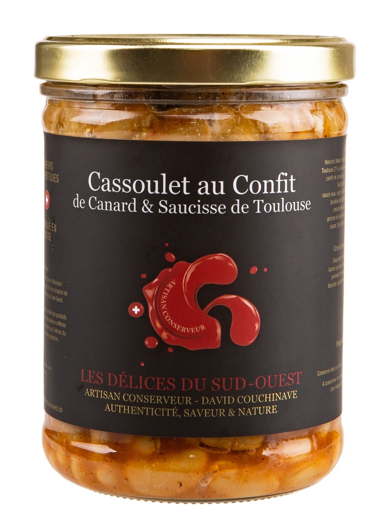Cassoulet au Confit de Canard et Saucisse de Toulouse 780gr