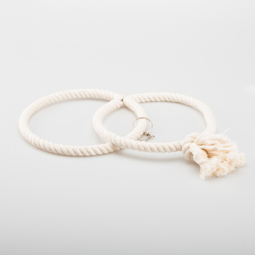 2 anneaux 50/24 cm-balançoire en coton