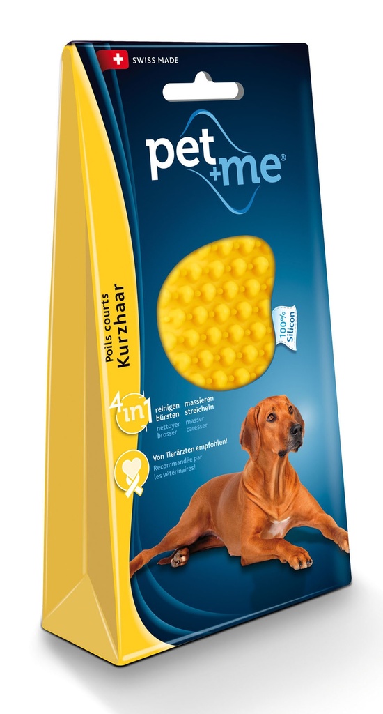 Pet+me dog - short hair. brosse jaune