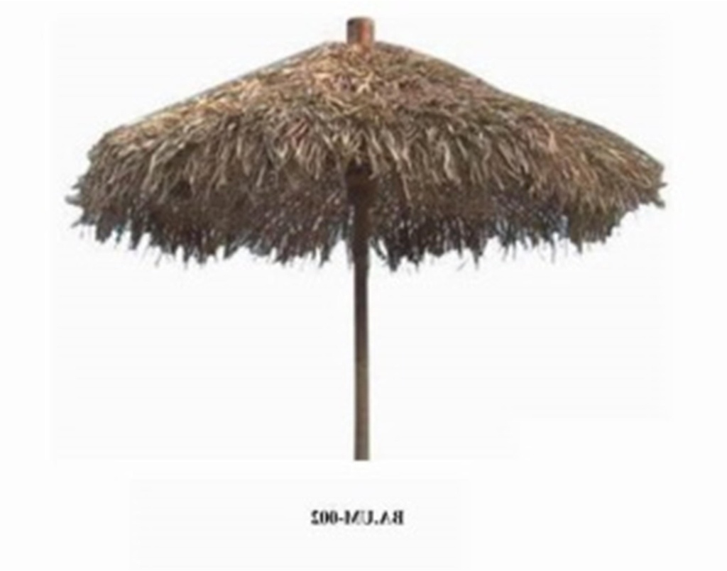 Parasol Bamboo avec toile en fibre naturel
