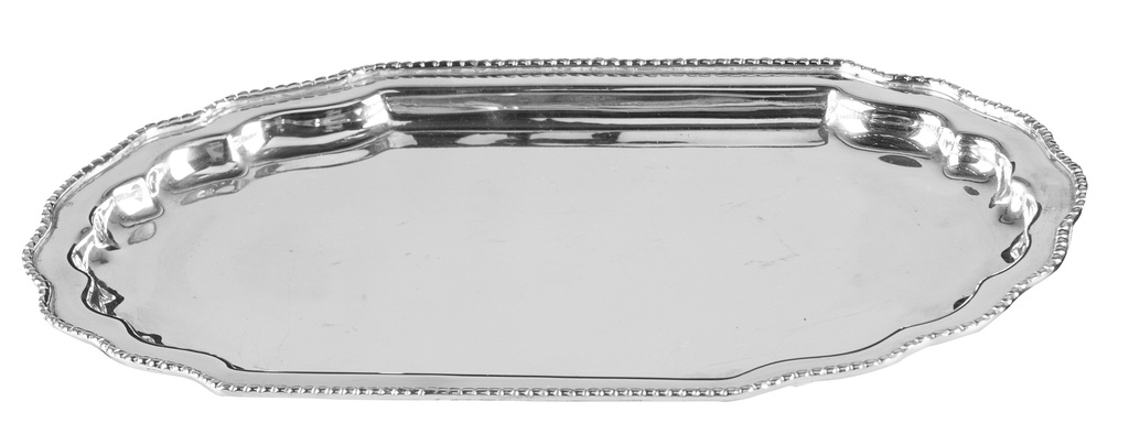 Plat ovale argenté