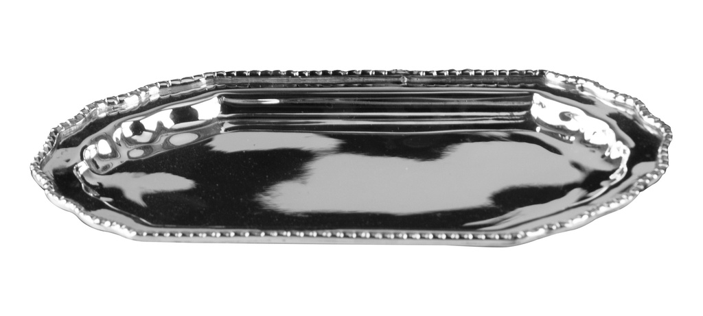 Plat ovale argenté