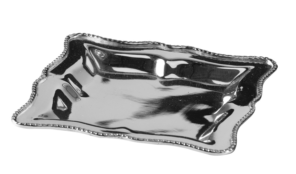 Plat carré argenté