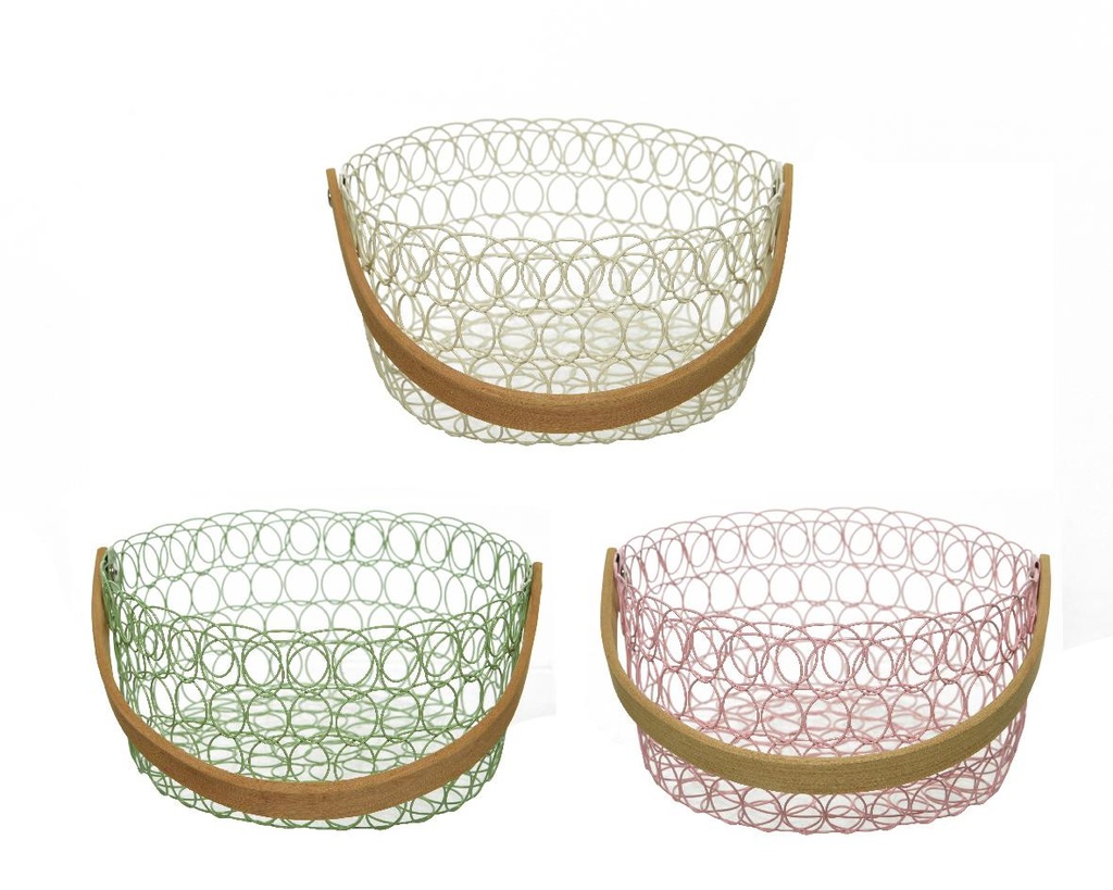 Panier coloré en métal