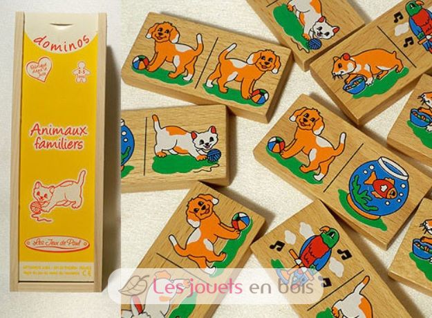 Domino hêtre vernis animaux familier Boite Tilleul