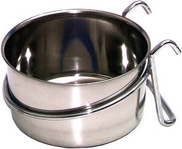 Mangeoire inox. 200 ml Ø 7.5 cm