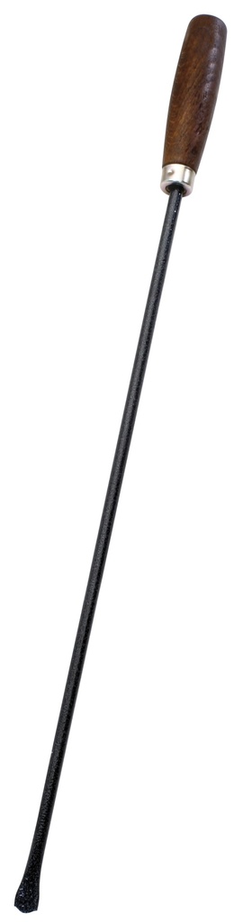 Pique feu poignée bois. acier verni