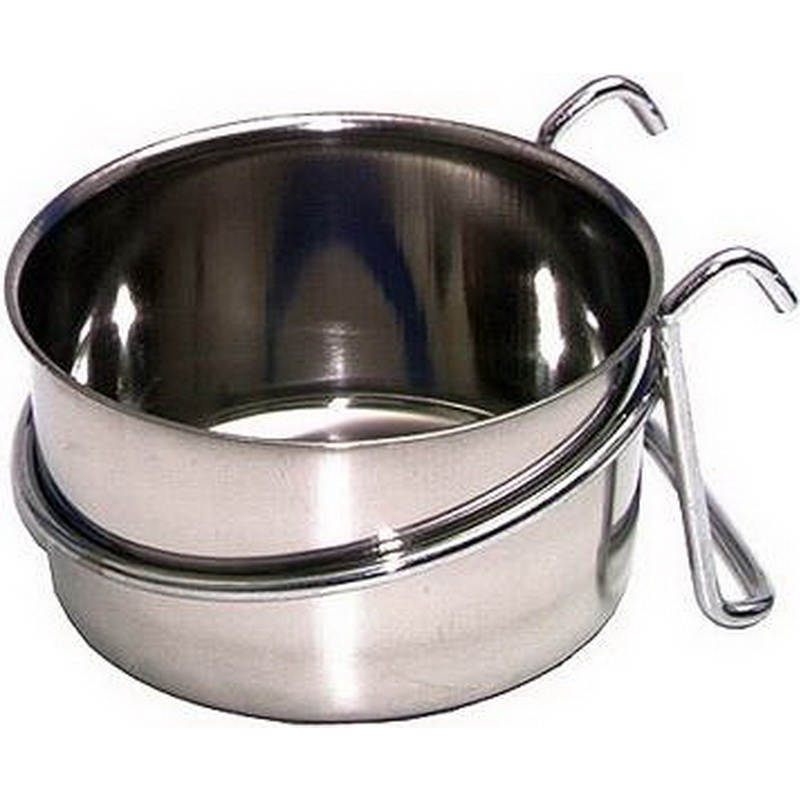 Mangeoire inox. 600 ml. Ø 120 mm