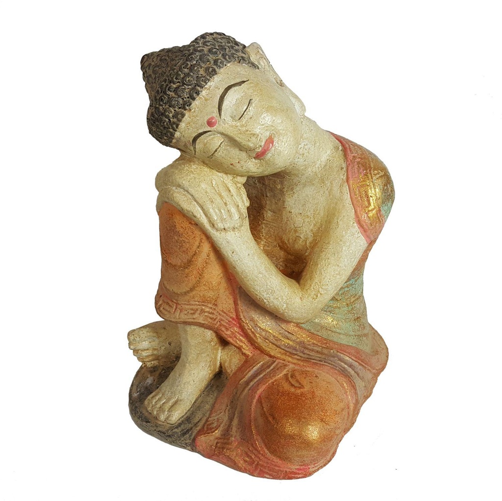 Bouddha rêvant. un genou levé