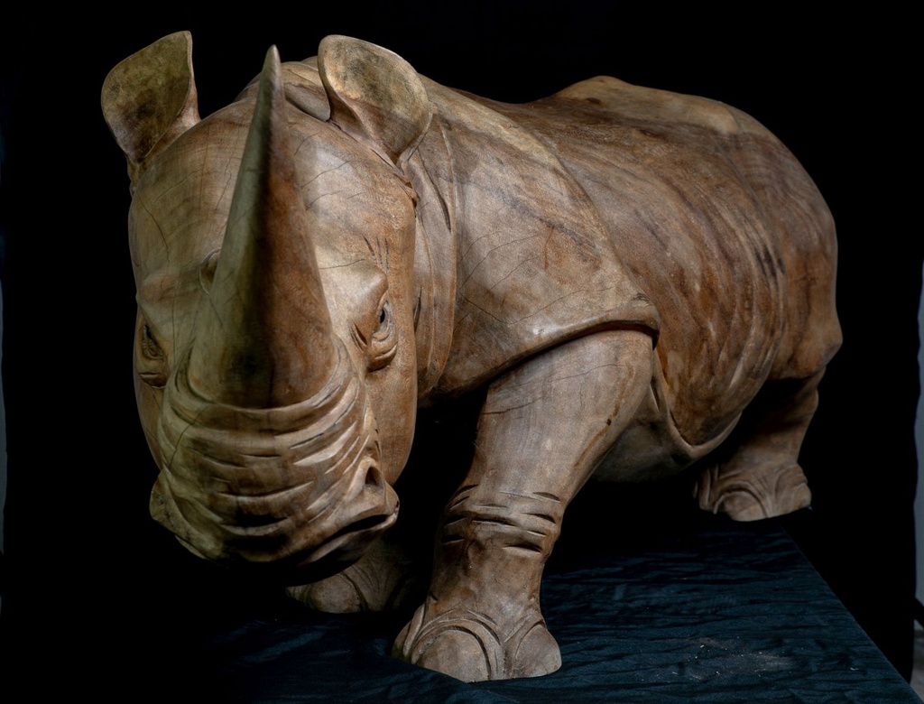 Rhinocéros, sculpté XL