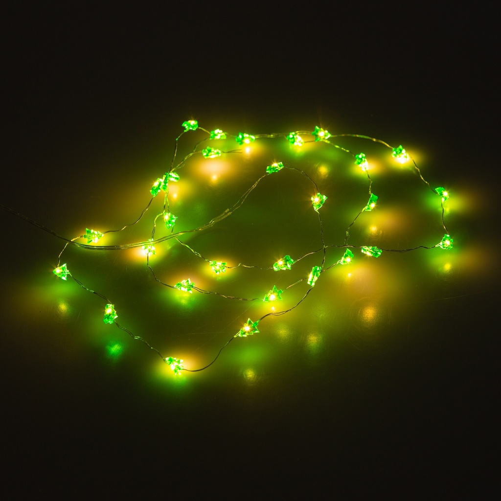 Guirlande 30 Micro LED Sapins verts à piles Intérieur