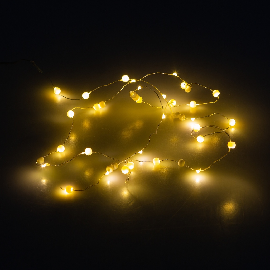 Guirlande 30 Micro LED Boules à piles Intérieur