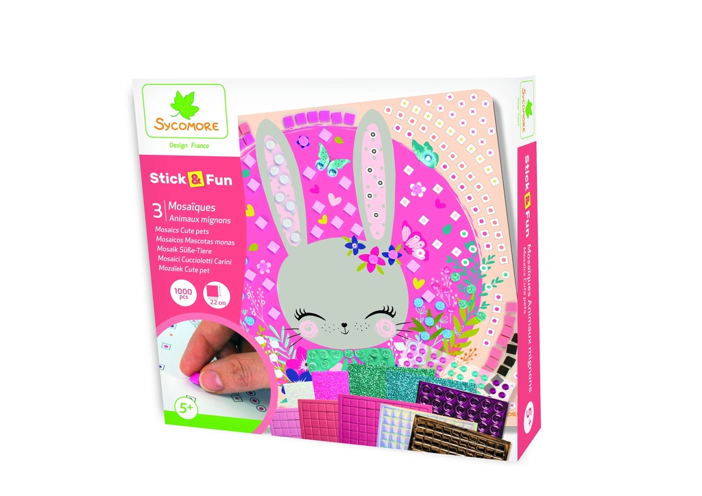Stick'N Fun Pm Mosaiques Animaux Mignons 