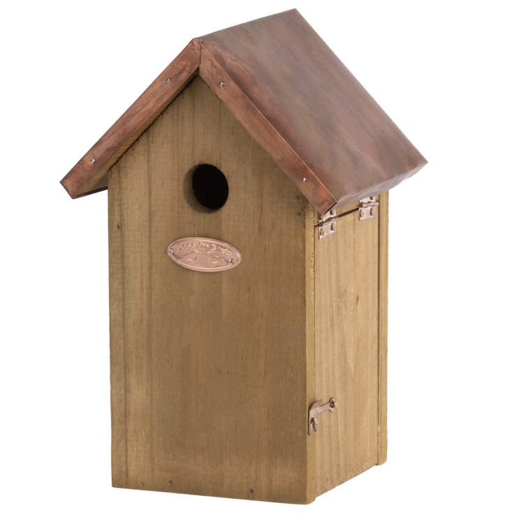 Nichoir antique/cuivre mésange bleu