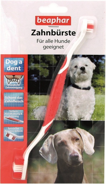 Beaphar Brosse à dents. double face 