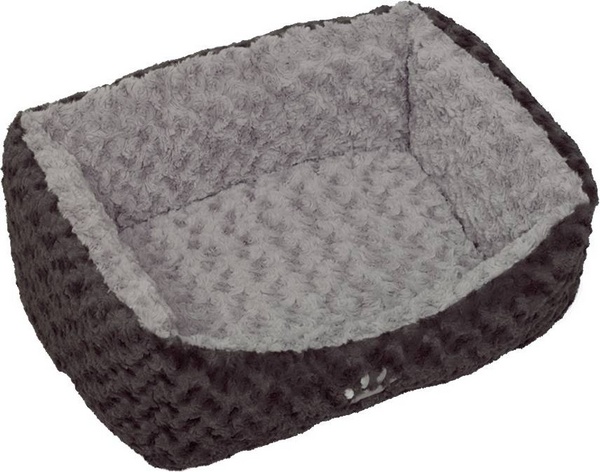 Lit comfort/Soft peluche SEOLI. gris 60x48x19 cm