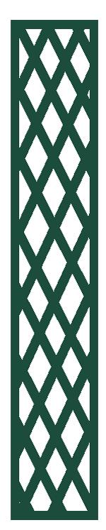 Treillages Colonne Maille Losange 12Cm 0,3X1,97M Vert