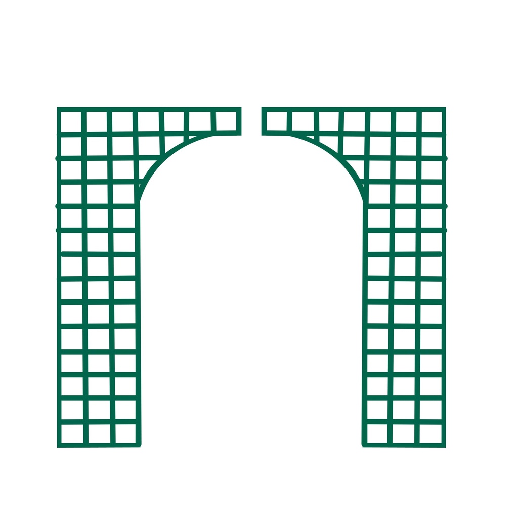 Treillages De Finition Baies Droit Et Gauche 1X1,97M Vert