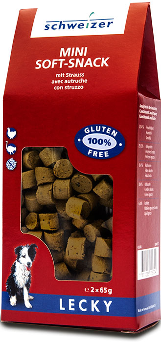 Mini Soft Snack avec autruche  2 x 65 g LBMSST