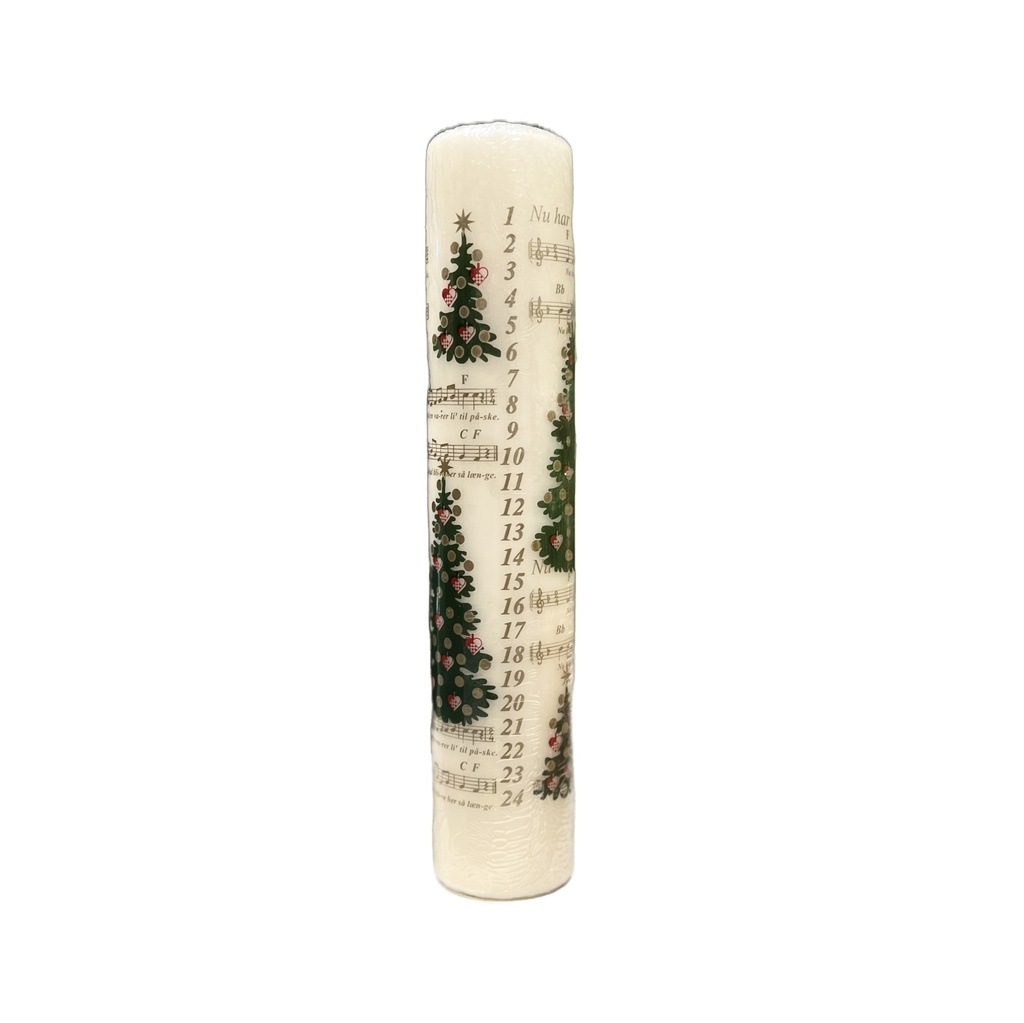 Bougie de l'Avent Christmas tree & verses