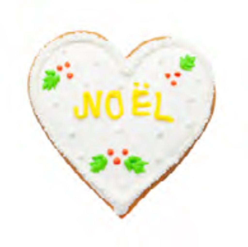 Sablé Déco Noël White Heart
