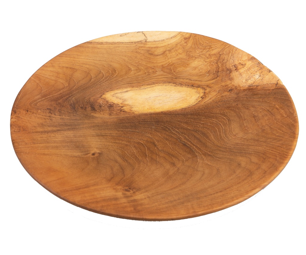 Plat ronde en teck