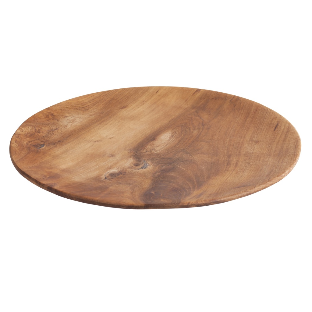 Plat ronde en teck