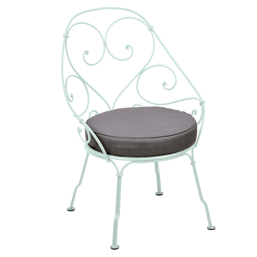 Fauteuil Cabriolet 1900 avec Coussin A3-gris graphite inclus