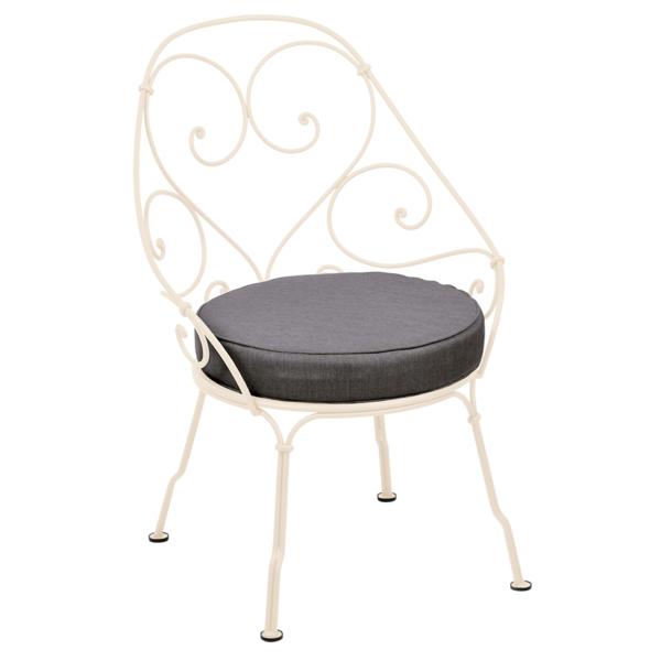 Fauteuil Cabriolet 1900 avec Coussin A3-gris graphite inclus