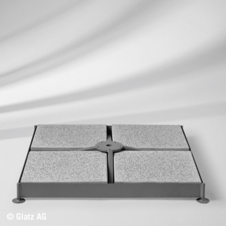 Socle M4 180 kg acier zingué pour 12 dalles