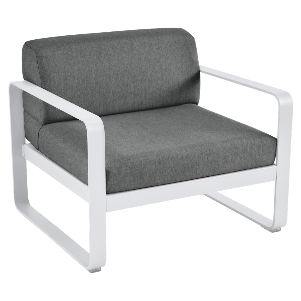 Fauteuil club Bellevie avec Coussin Gris Graphite inclus