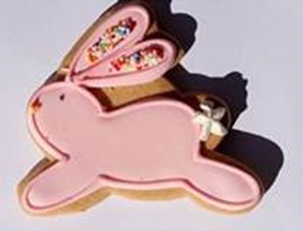 Sablé Déco bunny running colorful