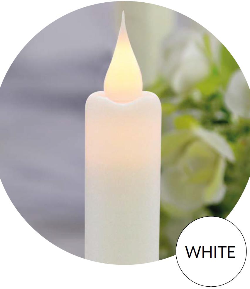 2 Chandelles rouges LED Lucie Flamme 3D