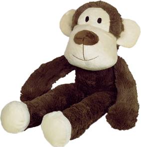 Singe en peluche. 43 cm